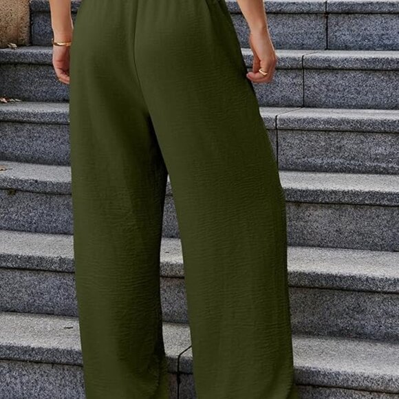 NWT Evaless Wide-Legged, High-Waisted Casual Pants - Picture 2 of 6